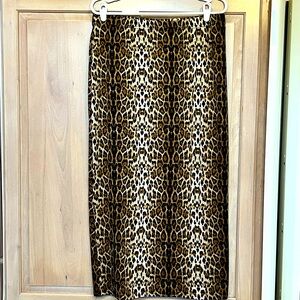 LEOPARD PRINT STRETCH TUBE SKIRT, MAXI LENGTH SIZE 2X